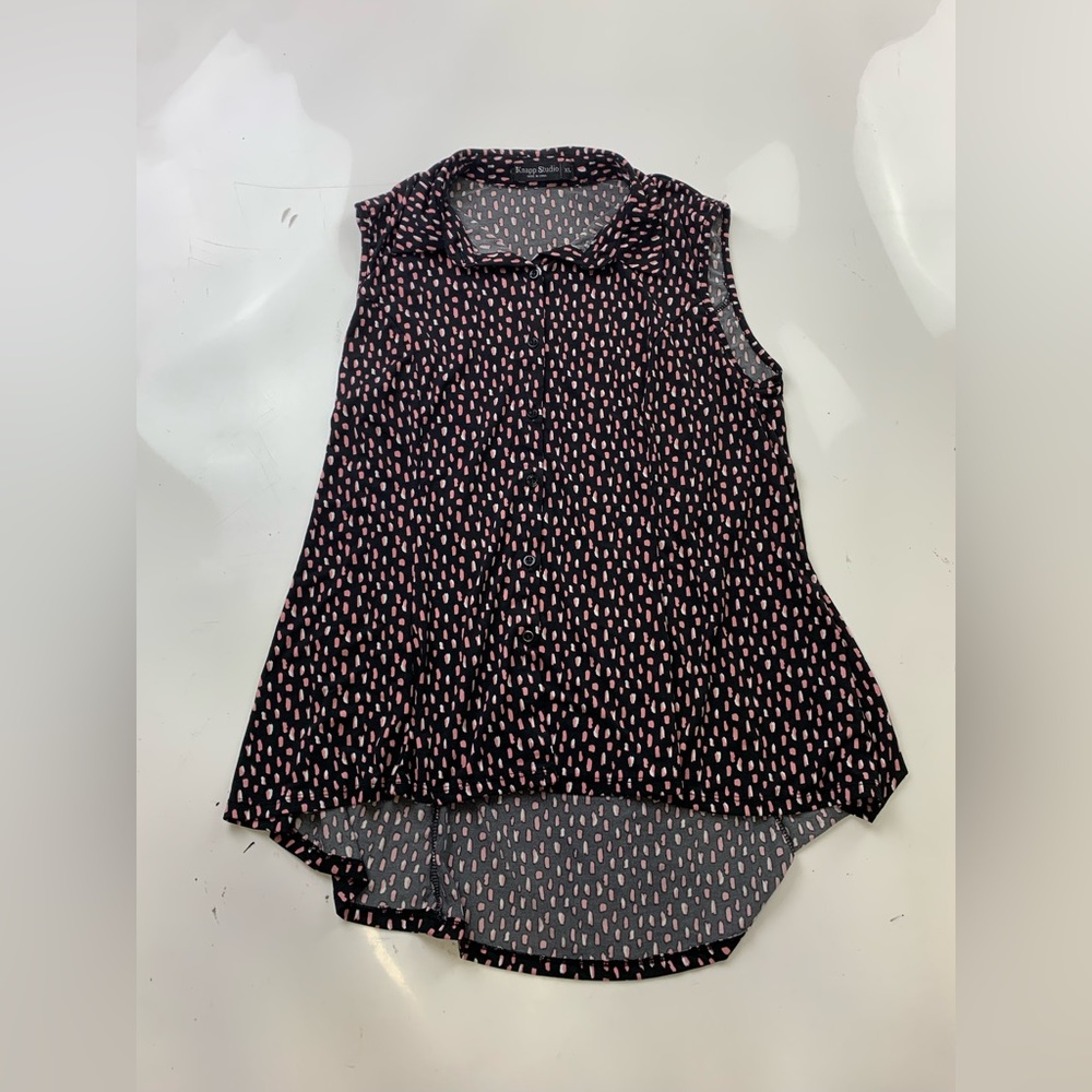 Knapp Studio pink and black blouse size XL